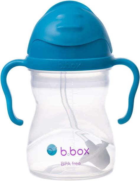 B Box Sippy Cup With Weighted Straw And Easy Grip Handles Reusable