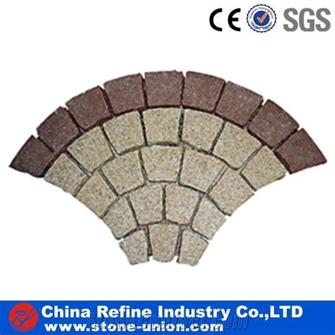 Red Sandstone Cube Natural Surface Cobble Stone Mesh Garden Stepping