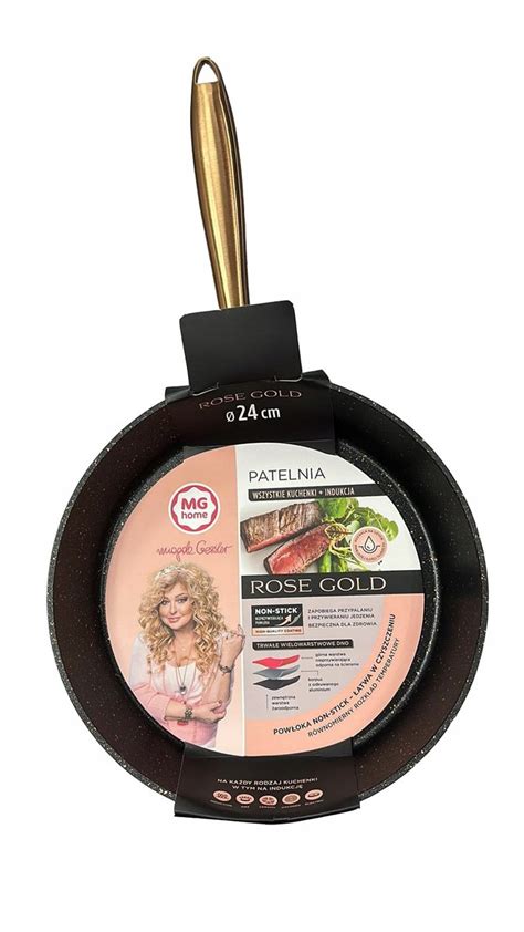 Patelnia Tradycyjna Mg Home Rose Gold Cm Non Stick Nieprzywieraj Ca