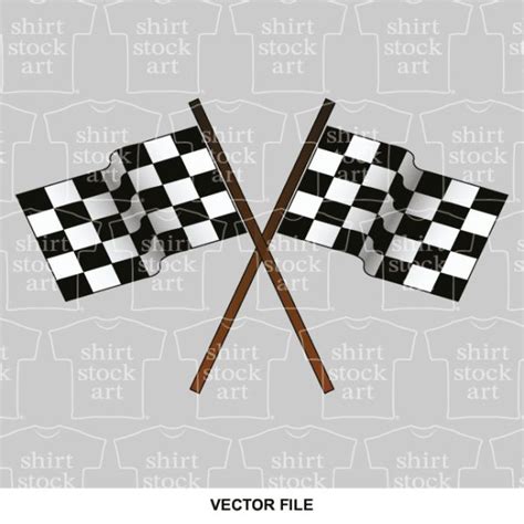 Racing Checkered Flag – T Shirt Stock Art