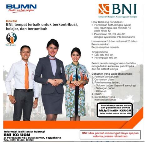 Lowongan Pekerjaan Bina Bank Bni Tingkat Sma D S Tahun Loker