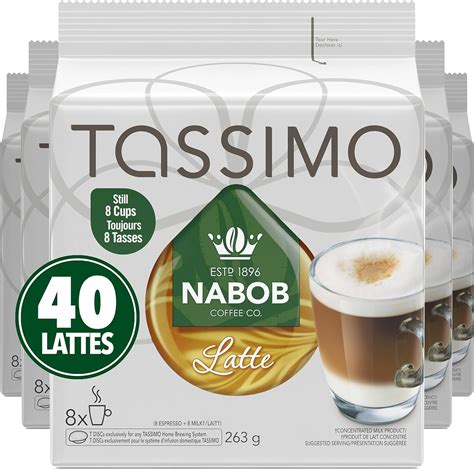 Tassimo Nabob Latte Single Serve T Discs 40 Lattes 5 Boxes Of 8 T Discs Amazon Ca Grocery