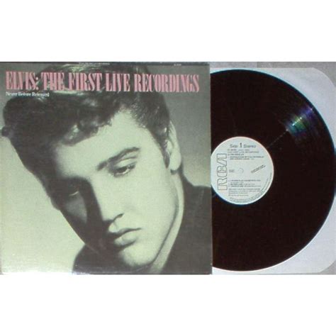 The First Live Recordings Italian Q Disc W Label Trk Lp Promo