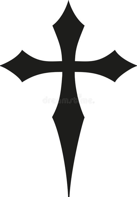 Gothic Cross Symbol Light Flare Stock Illustration - Illustration of ...