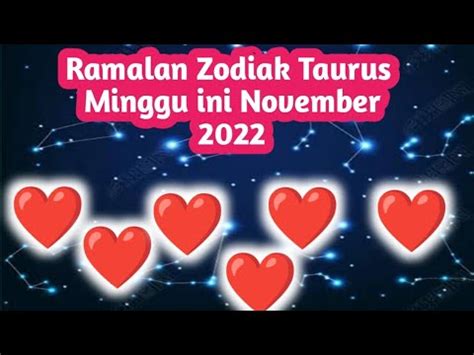 Ramalan Zodiak Taurus Minggu Ini November 2022 YouTube