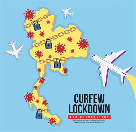 Premium Vector Thailand Curfew For Coronavirus Lockdown Covid