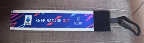 FASCIA CAPITANO CAPTAIN Armband Serie A KEEP RACISM OUT Blu EUR 50 00