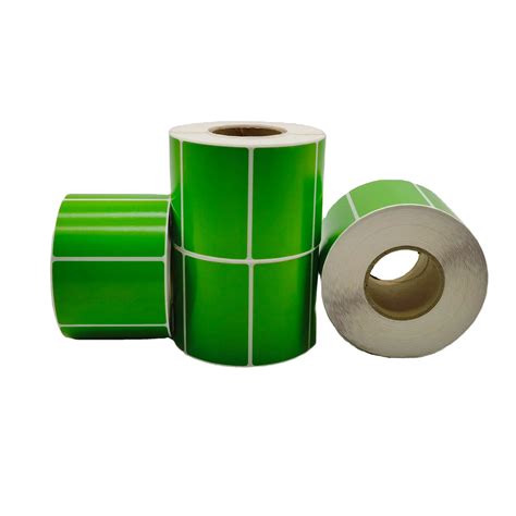 Custom Green Color Printed Label 60mm40mm Transfer Waybill Adhesive Label Custom Logo Barcode