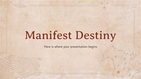 Manifest Destiny Google Slides Powerpoint Template