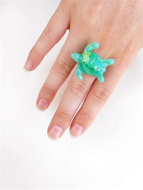 Plastisea Turtle Ring Made From Plastics Found On Bermuda Etsy