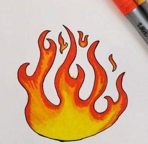 25 Easy Flames Drawing Ideas - How to Draw Flames