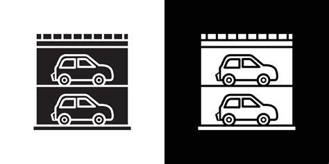 Multi Storey Parking Icon Flat Thin Line Illustration 50190458 Vector