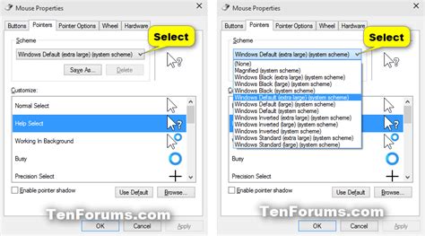 Change Mouse Pointers And Change Pointer Color And Size In Windows