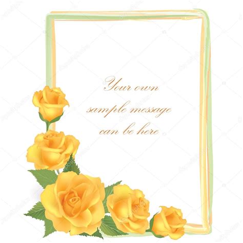 Yellow rose frame — Stock Vector © YokoDesign #42519633