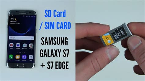 How To Insert SD Card SIM Card To Galaxy S7 S7 Edge YouTube