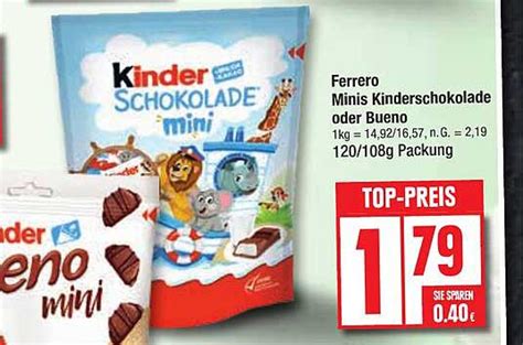 Ferrero Minis Kinderschokolade Oder Bueno Angebot Bei EDEKA 1Prospekte De