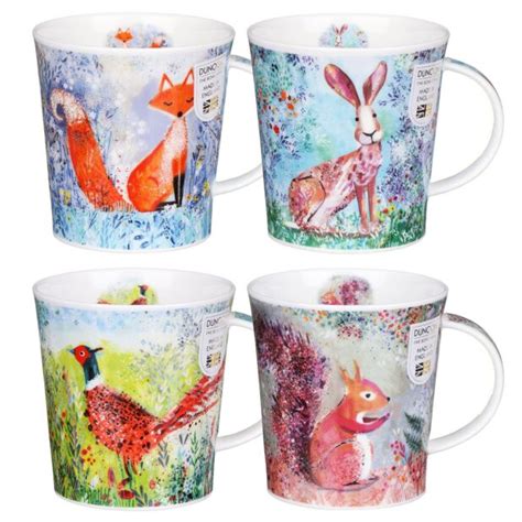 Dunoon Mystic Wood Lomond Set Of 4 Mugs Temptation Gifts