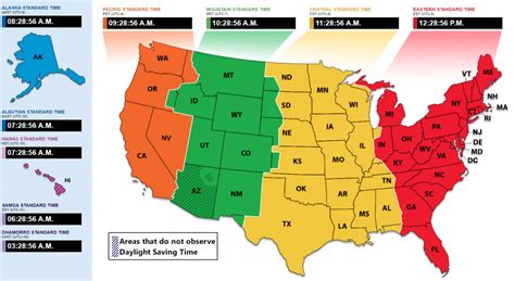 Time Change Map USA | Printable Map Of USA