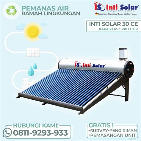 Jual Pemanas Air Tenaga Surya Matahari Intisolar Liter Inti Solar