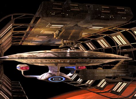 Starfleet Ships — Galaxy Class Starship In Dry Dock At Utopia