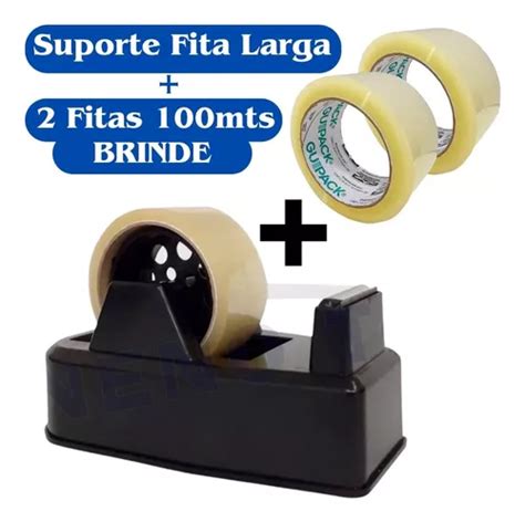 Kit Suporte Aplicador De Mesa Fita Adesiva Larga Durex Frete Gr Tis