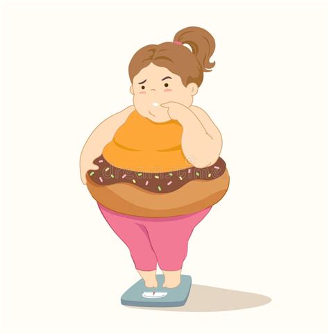 Vector Hand Drawn About Fat Woman Stock Vector Illustration Of Banner