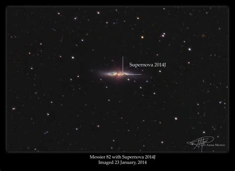 Science Visualized • UNEXPECTED TYPE 1A SUPERNOVA SN 2014J Visible...