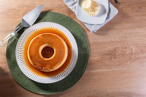 Condensed Milk Pudding With Caramelized Sauce Stock Image Image Of