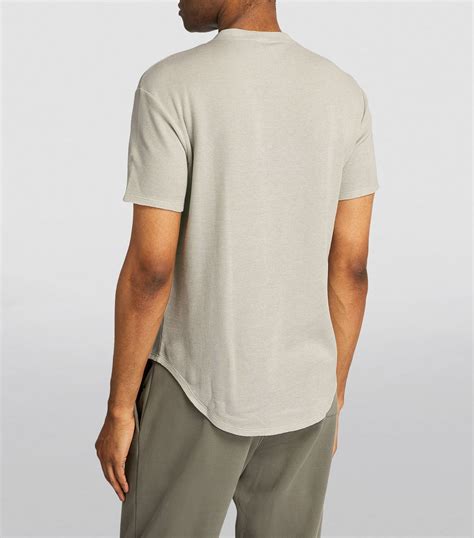 Mens Giorgio Armani Grey Cotton Cashmere T Shirt Harrods Uk