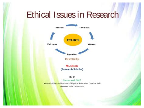 PDF Ethical Issues In Research