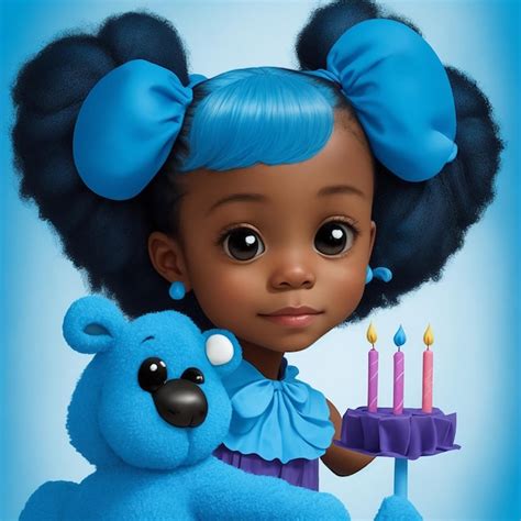 Premium AI Image | Happy Birthday black girl child