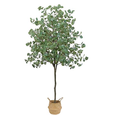 GTIDEA 6FT Artificial Eucalyptus Tree Fake Tree In Pot Fake Plants