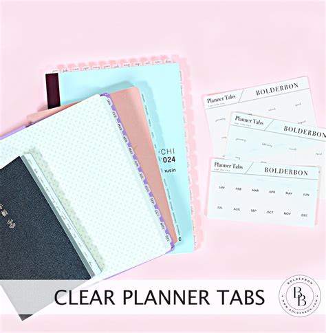 Clear Planner Tabs Hobonichi Tabs Weeks Cousin A6 B6 Tab Dividers