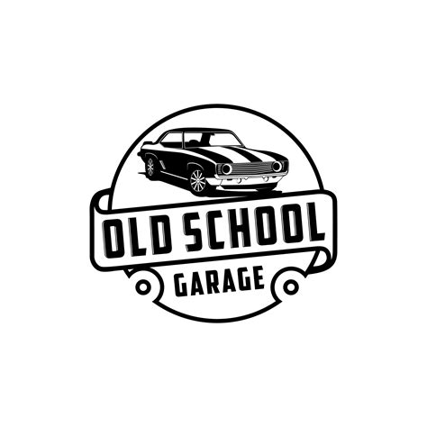 Classic Car Old School Garage Logo Vector 13946915 Vector Art At Vecteezy