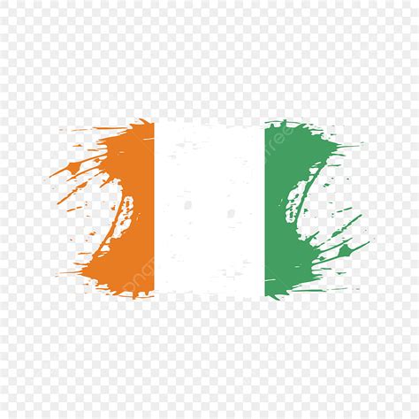 Ivory Coast Vector Png Images Ivory Coast Flag Brush Stroke Brush