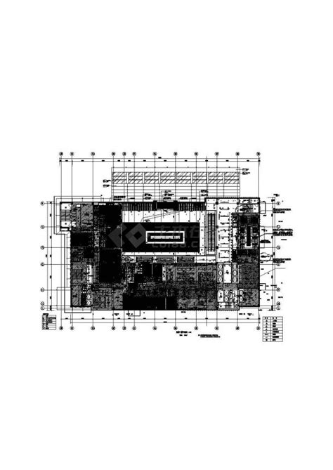 某3097平米中餐厅室内装修设计cad施工平面图（标注详细）餐厅土木在线