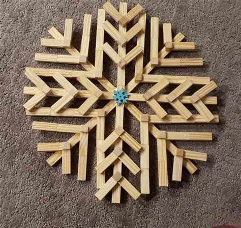 DIY Snowflake Wooden Stick Craft