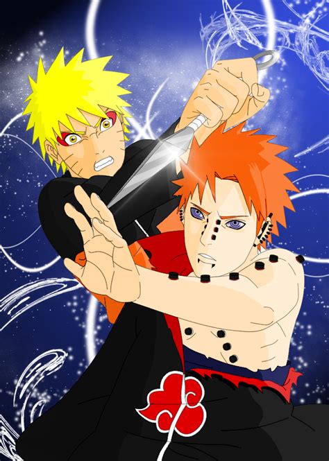 Naruto vs Pain by grivitt on DeviantArt