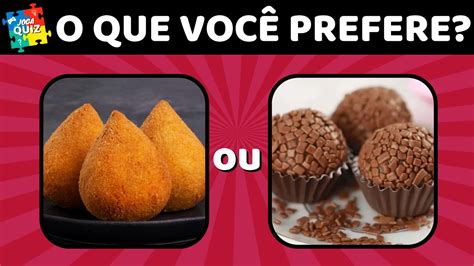 O Que Voc Prefere Edi O Comida Doce Ou Salgado Joga Quiz Youtube