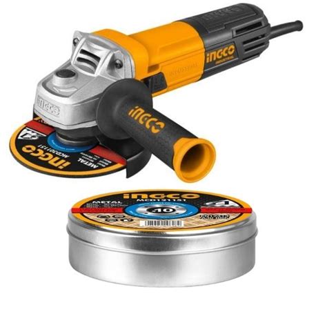 Ingco W Angle Grinder And Abrasive Metal Cutting Disc Pieces