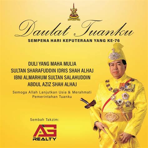 Daulat Tuanku Sembah Tahniah Dan Ucap Selamat Sempena Ulang Tahun Hari