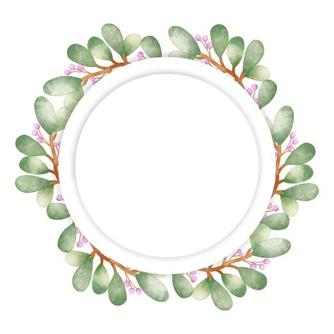 Leaf Watercolor Frame 16775034 PNG