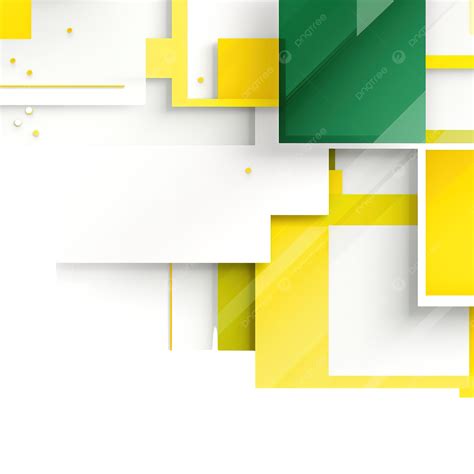 Abstract Technology Background With Overlapping Green And Yellow Layers Geometric Shapes Yellow