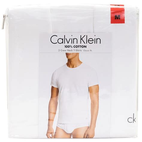 Calvin Klein Mens Classic Crew Neck Cotton Tee 3pk White Costco