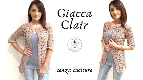 Tutorial Giacca Clair Senza Cuciture Cardigan Uncinetto