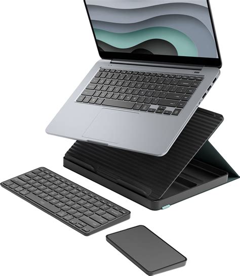 Logitech Casa Pop Up Desk Work From Home Kit Compact Wireless Keyboard