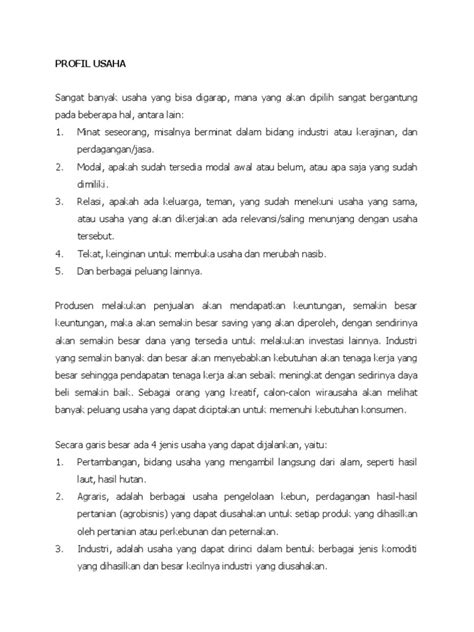 5 Profil Usaha Pdf