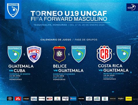 NOMINA OFICIAL DE GUATEMALA PARA EL TORNEO SUB 19 UNCAF FIFA FORWARD