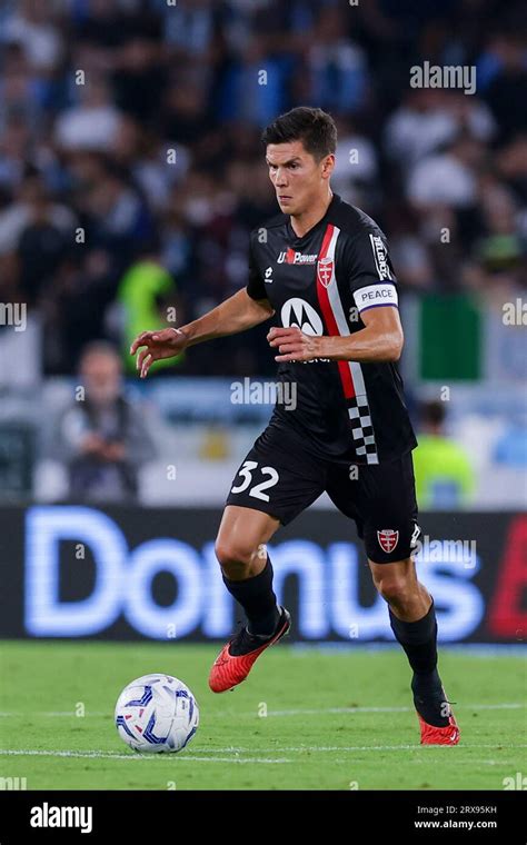 Monzas Italian Midfielder Matteo Pessina Controls The Ball During The