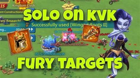 Lords Mobile Fury Targets Cant Run Away Zeroing Them Full KVK Solo